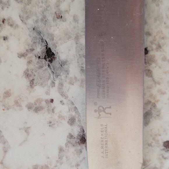 Henckels International 5" Stainless Steel Serrated Utility Knife With Black Hand - Picture 3 of 5